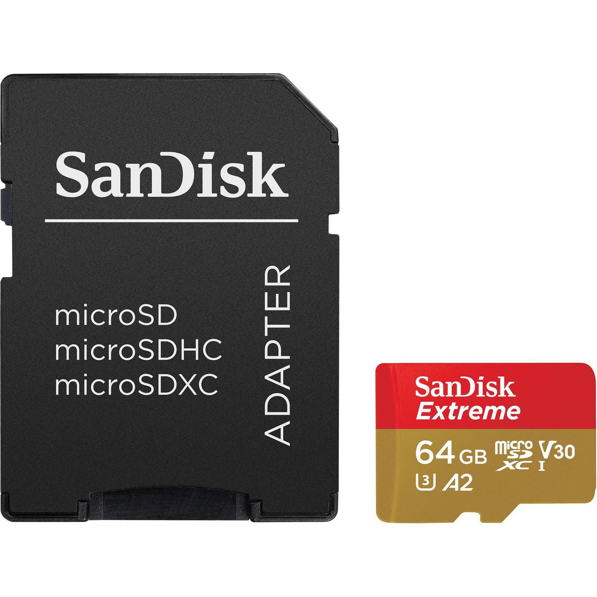 SanDisk Extreme Micro SD card, 64GB with SD Adapter